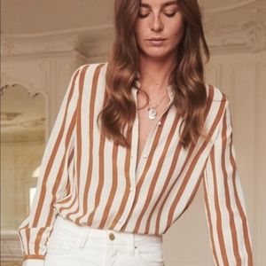 Sezane Cuzco Silk Shirt FR36